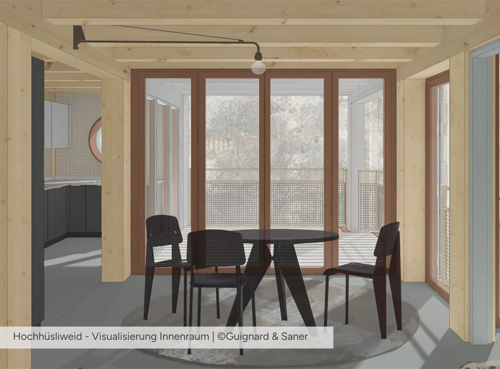 Hochhüsliweid Visualisierung Innenraum