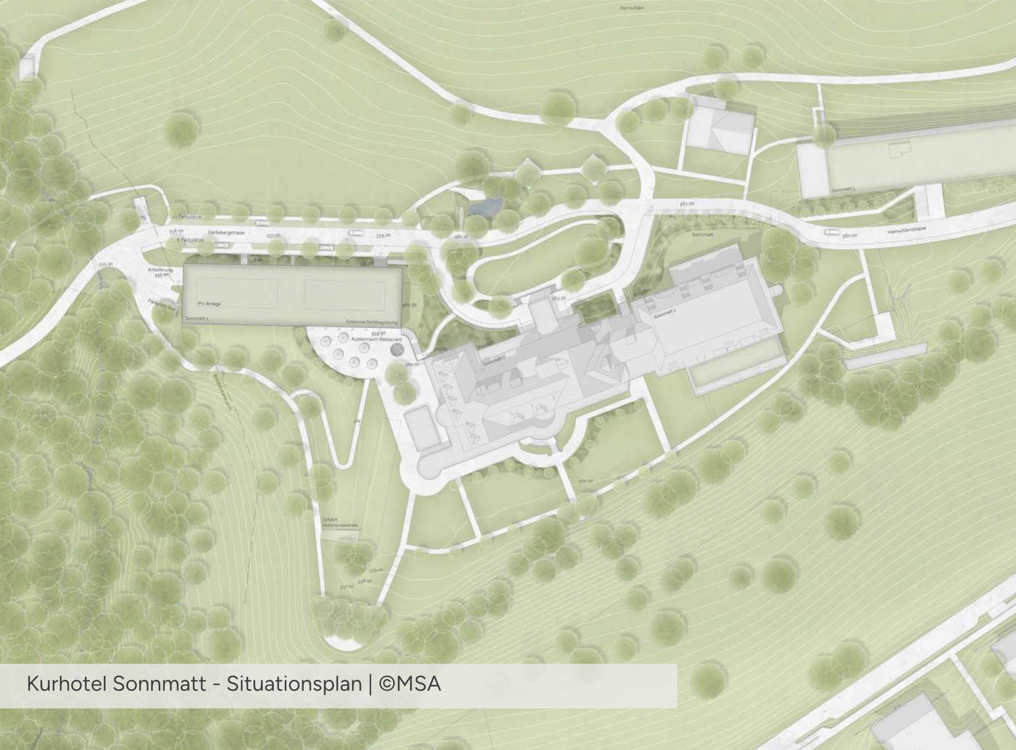 Kurhotel Sonnmatt Situationsplan