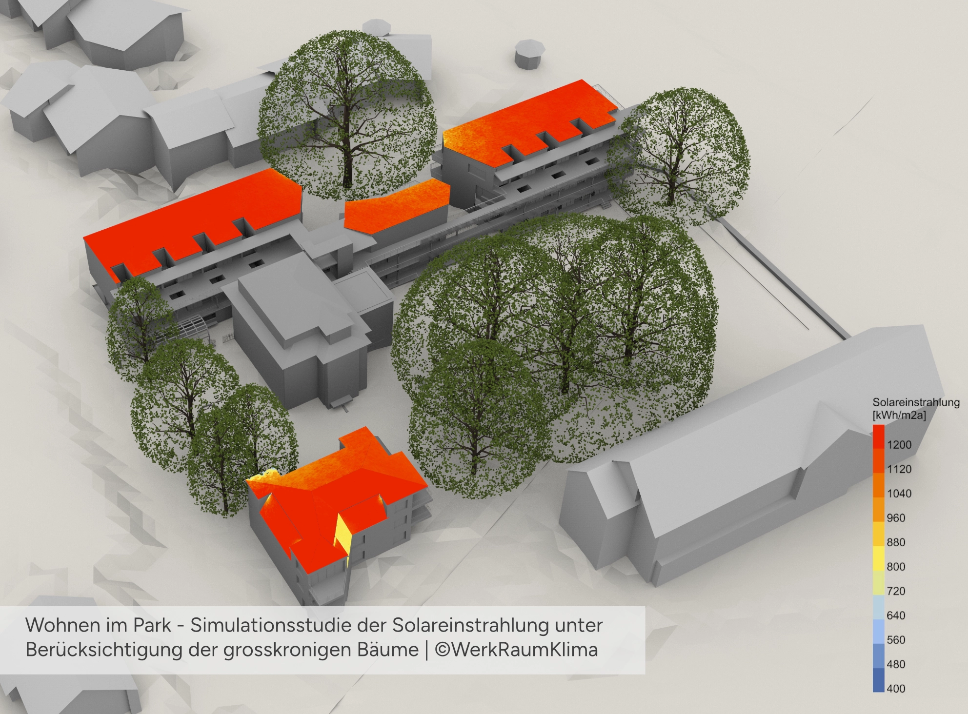 Wohnen im Park - Solareinstrahlungssimulation